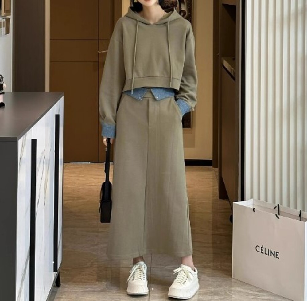 ブルベ冬服 デニムレイヤードセットアップ