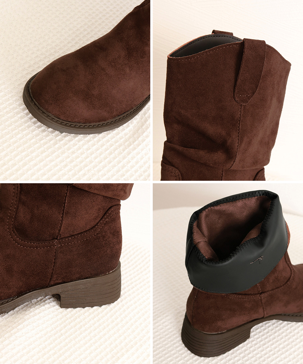 ブルベ夏靴　女性用ウエスタンブーツ ミドル丈シューズ 春秋冬対応