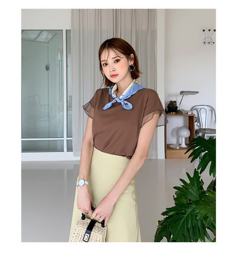 Tシャツ　透かし袖クラシカルTシャツ（ブルベ夏向け・ブルベ冬向け）