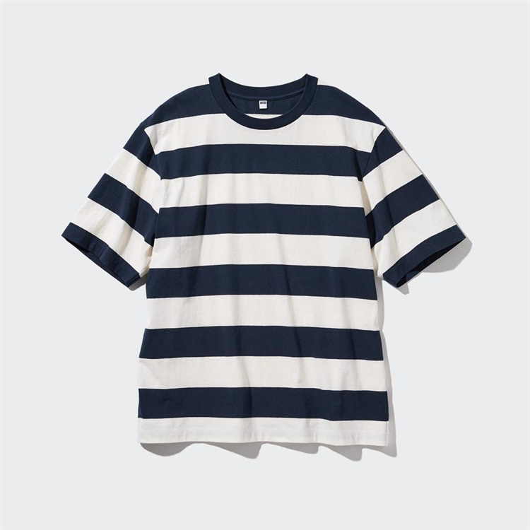 Tシャツ　爽やかボーダークルーネック（ブルベ夏・ブルベ冬向け）