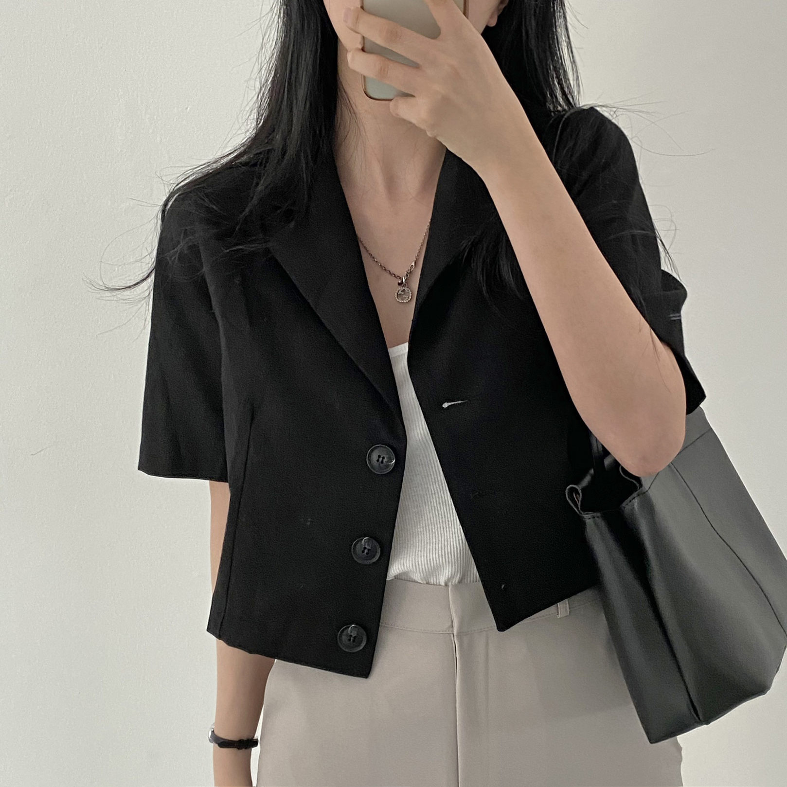 ブルベ服　ショート丈ジャケット上品羽織り（ブルベ夏向け・ブルベ冬向け）