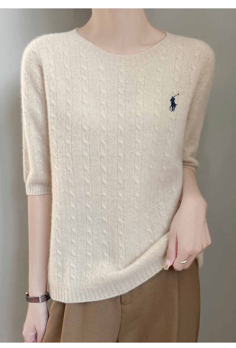 ブルベ夏/ブルベ冬服　ニット半袖トップス