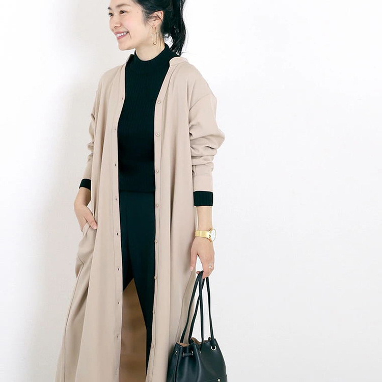 ワンピース　洗練ロングシャツニットワンピース（イエベ春向け・イエベ秋向け）
