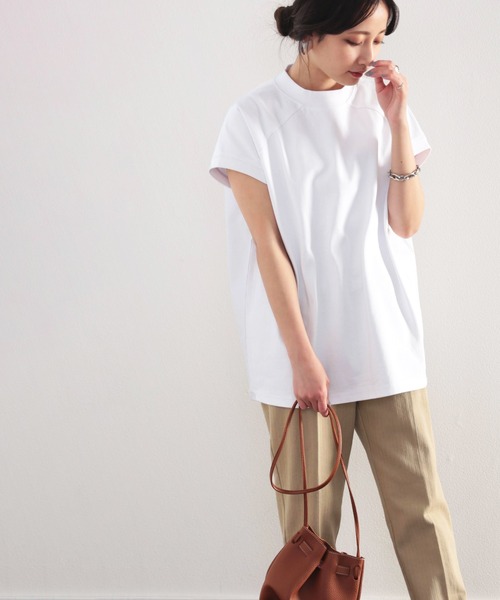 Tシャツ　洗練モックネックラグランスリーブ（ブルベ夏・ブルベ冬）