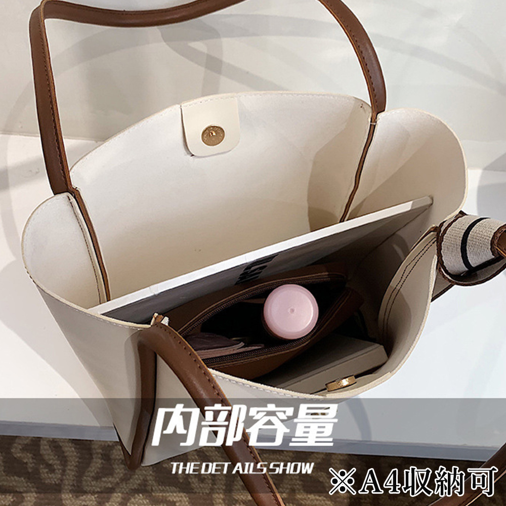 バッグ　スカーフ付き上品トートバッグ（ブルベ夏向け・ブルベ冬向け）