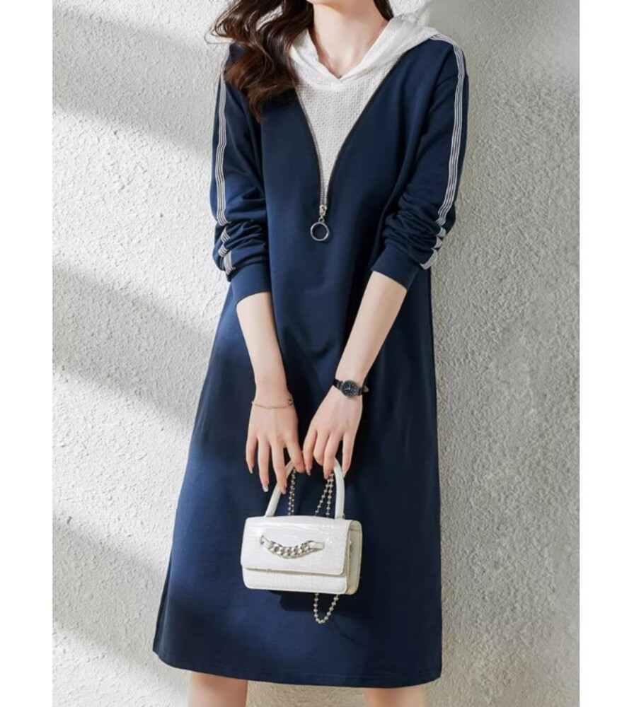ブルベ冬服 ドッキングフード付ワンピース