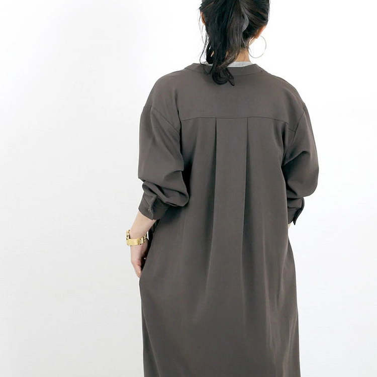 ワンピース　洗練ロングシャツニットワンピース（イエベ春向け・イエベ秋向け）
