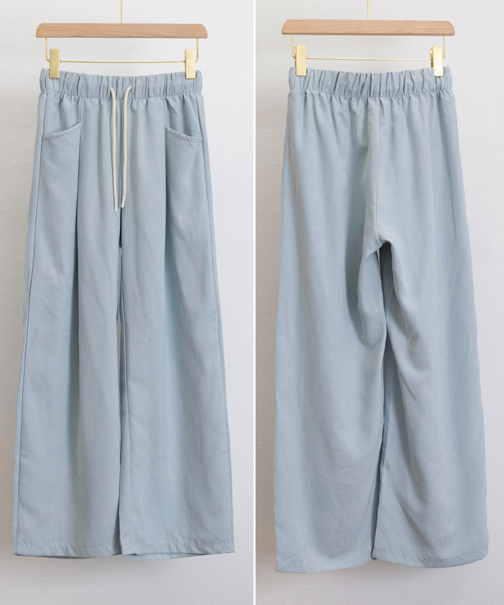 パンツ　ハイウエスト楽ちんワイドパンツ（ブルベ夏向け・ブルベ冬向け）