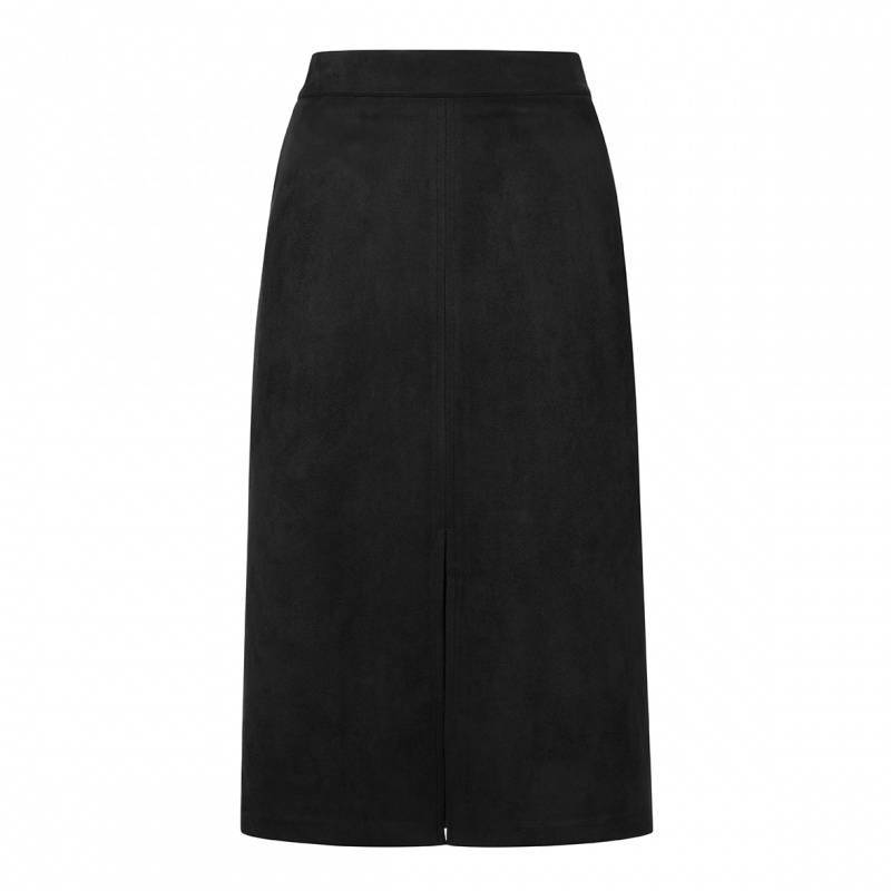 ブルベ冬服　上品スリット入りミディ丈タイトスカート