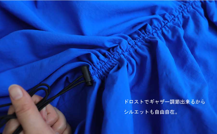 ワンピース　ドレープギャザー ノースリーブワンピース