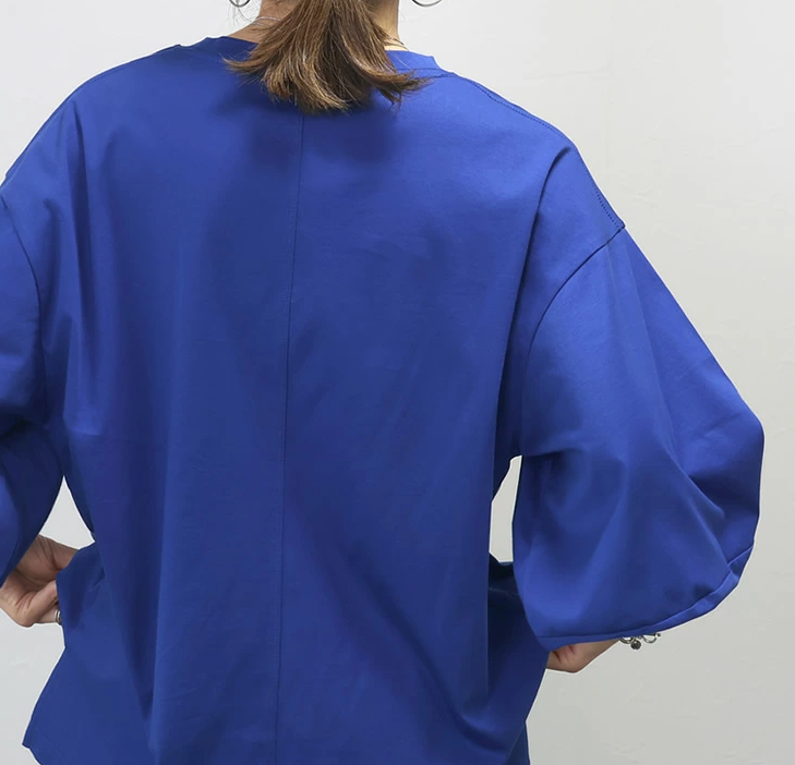 Tシャツ　ゆったり袖のシンプルプルオーバー（ブルベ夏向け・ブルベ冬向け）