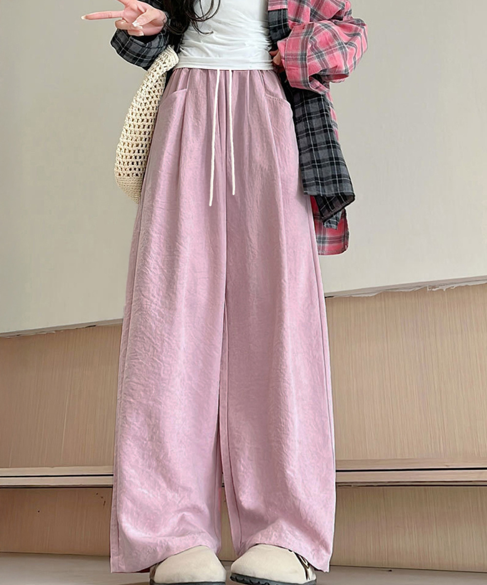 パンツ　ハイウエスト楽ちんワイドパンツ（ブルベ夏向け・ブルベ冬向け）