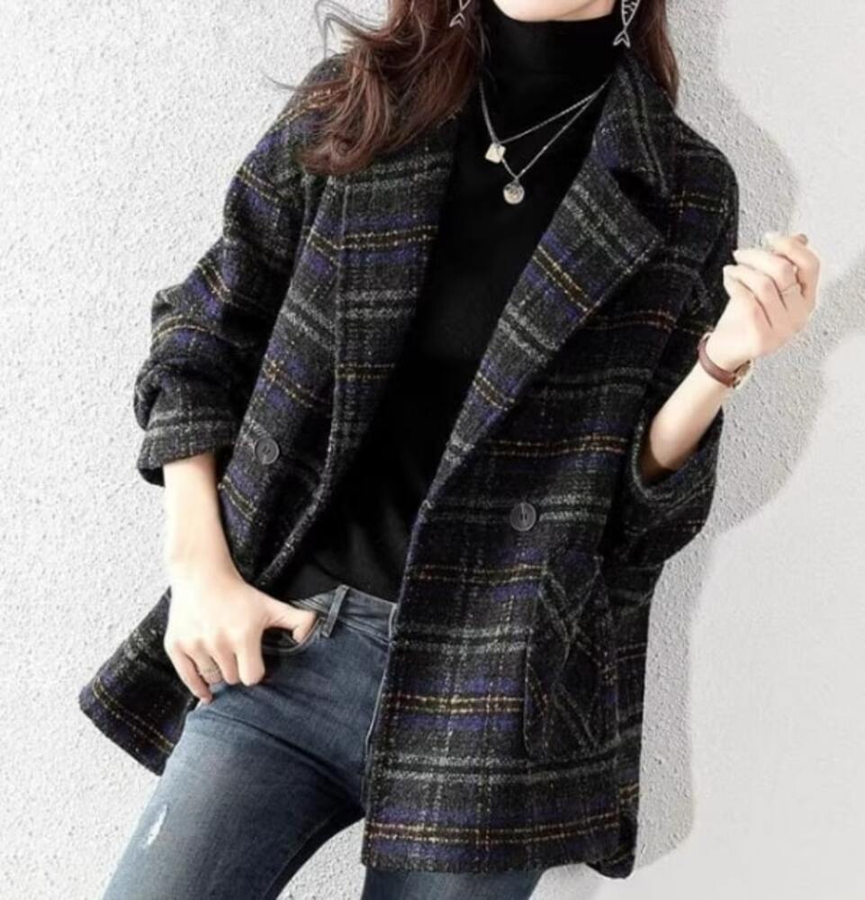ブルベ冬服 ダブルボタン ショートコート