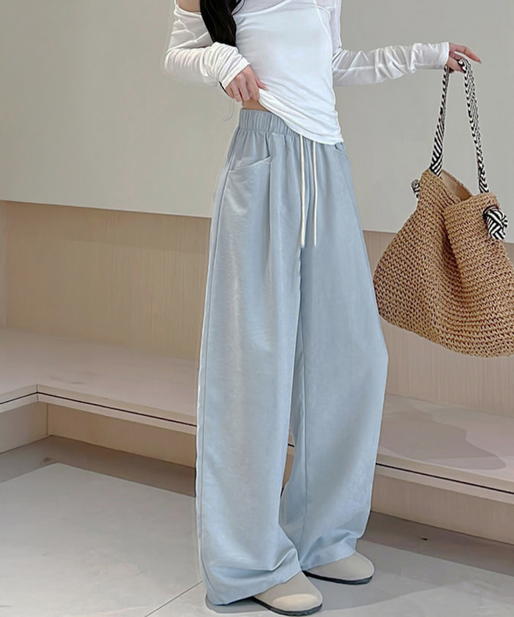 パンツ　ハイウエスト楽ちんワイドパンツ（ブルベ夏向け・ブルベ冬向け）