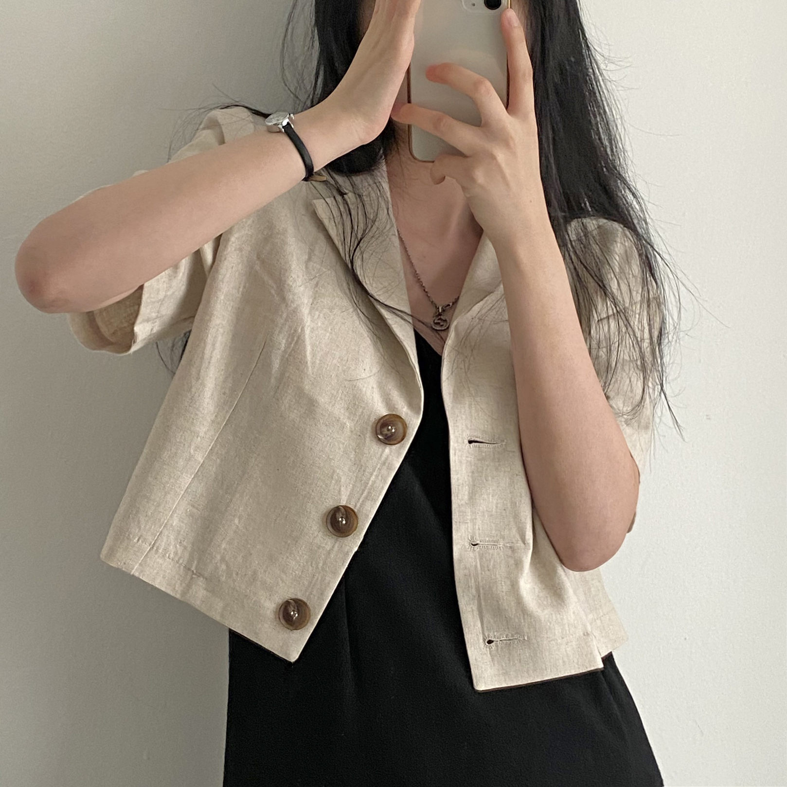 ブルベ服　ショート丈ジャケット上品羽織り（ブルベ夏向け・ブルベ冬向け）