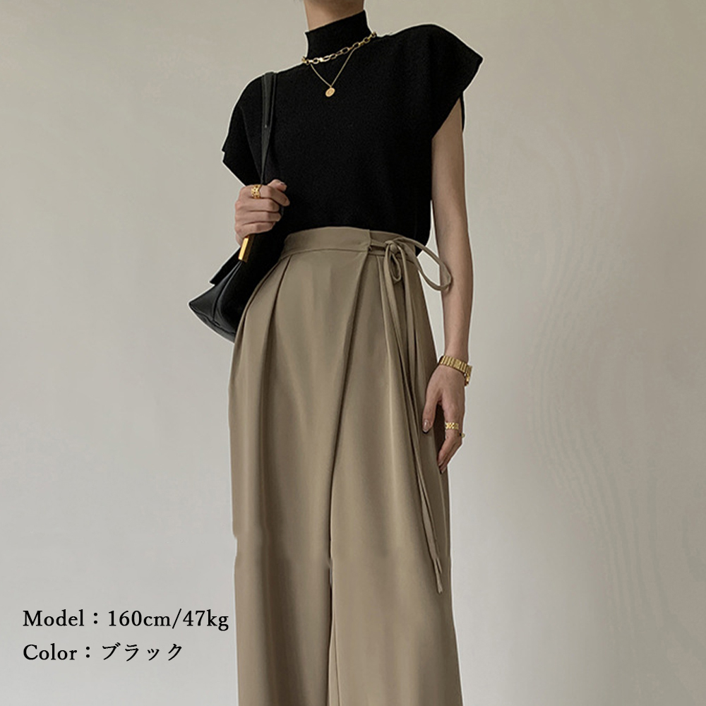 ブルベ服　高品質サマーニット ハイネック フレンチスリーブ（ブルベ夏向け・ブルベ冬向け）
