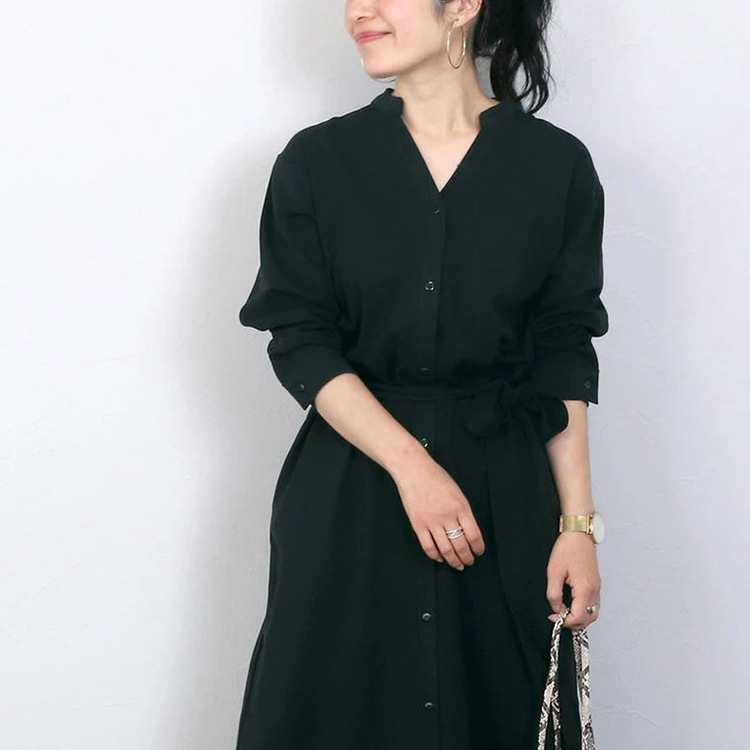 ワンピース　洗練ロングシャツニットワンピース（イエベ春向け・イエベ秋向け）