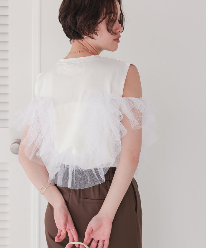 イエベ服　チュールフリル ブラウス シャツ（イエベ春向け・イエベ秋向け）