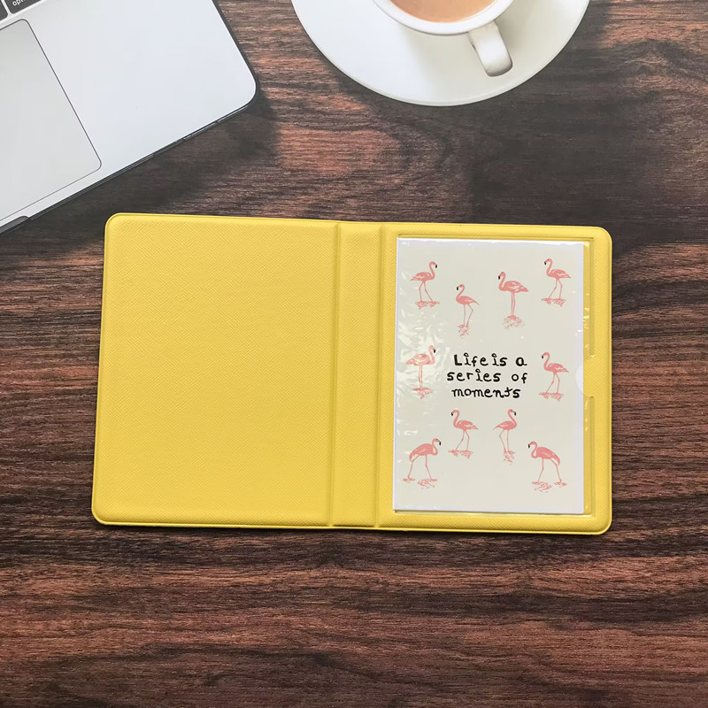 ブックカバー 南国の鳥柄透明窓付き文庫本用紙製カバー