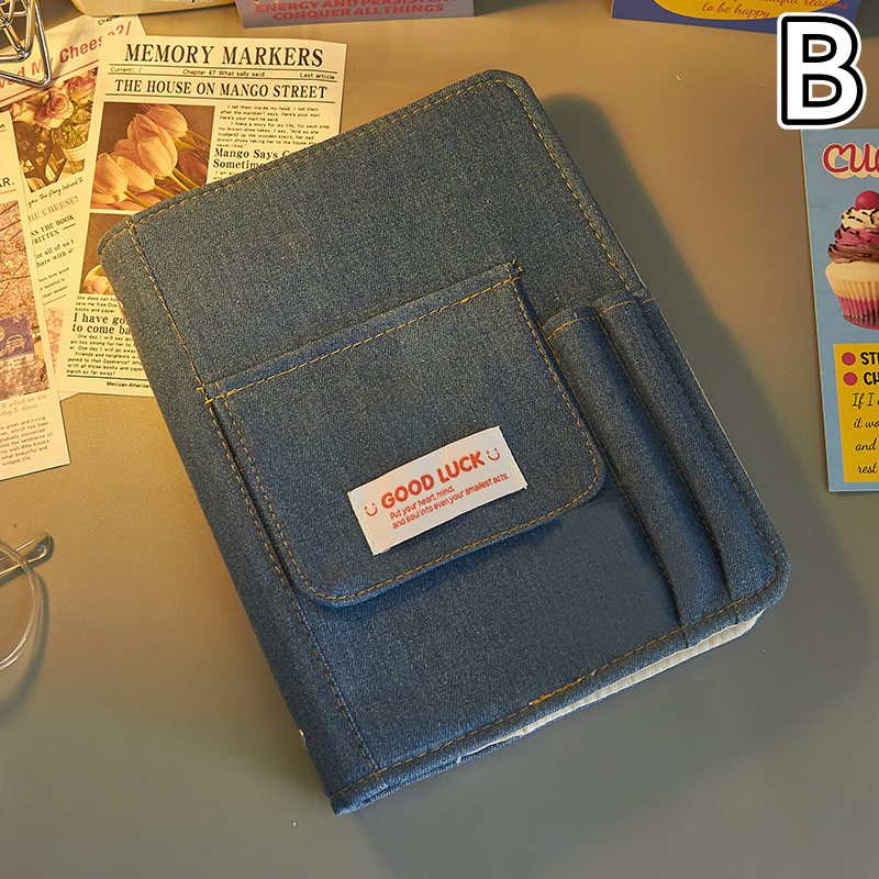 ブックカバー布製デニム調