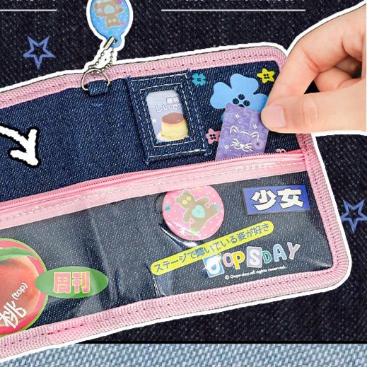 ブックカバー デニム素材の手帳型ブックカバー