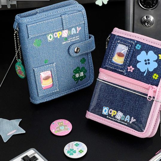 ブックカバー デニム素材の手帳型ブックカバー