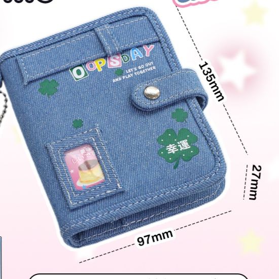 ブックカバー デニム素材の手帳型ブックカバー