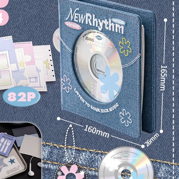 ブックカバー デニム素材の手帳型ブックカバー