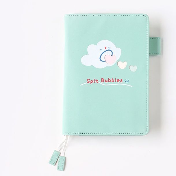 ブックカバー おやすみ月とにこにこ雲の布