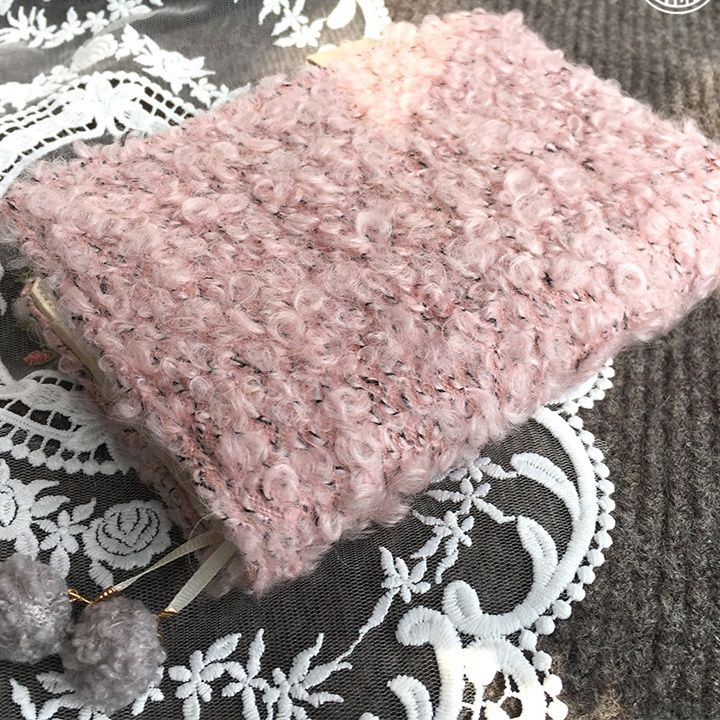 ブックカバー もこもこループ革
