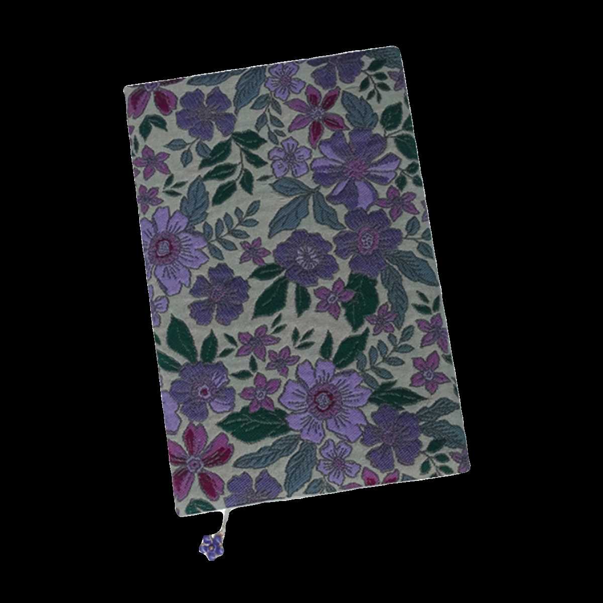 華やか花柄刺繍のブックカバー