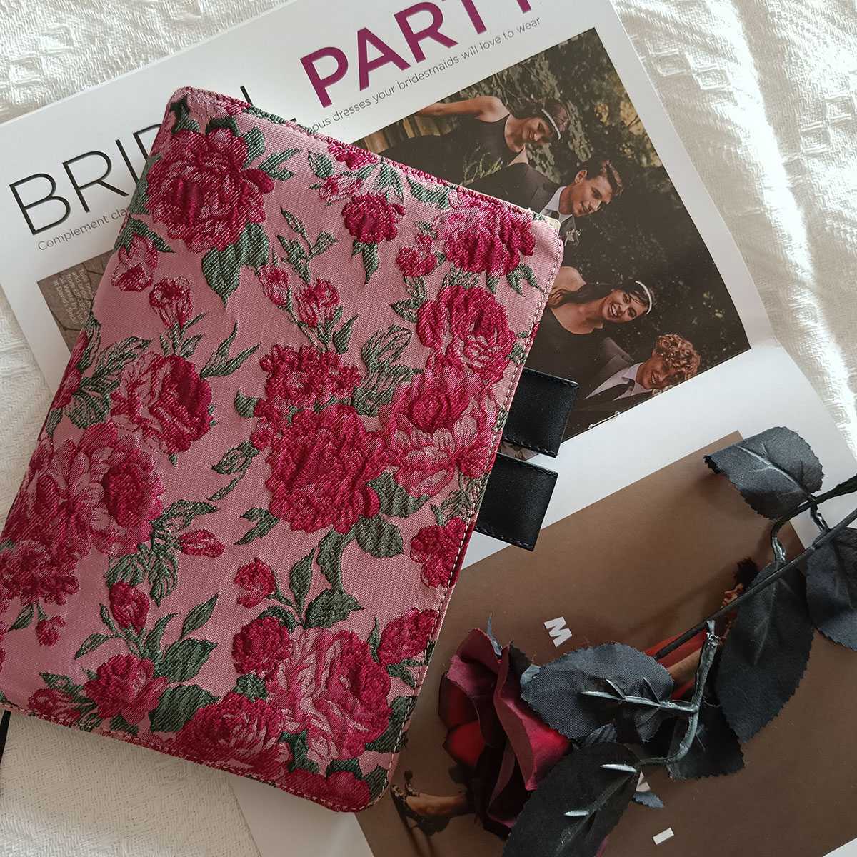 ブックカバー 花織りジャカード文庫本カバー