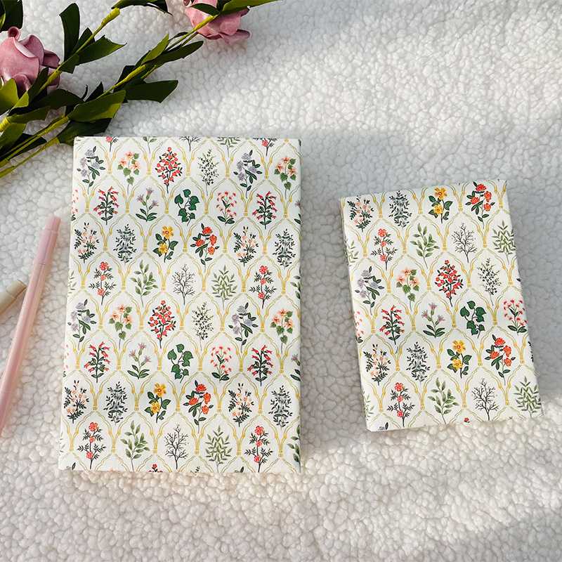 ブックカバー 花園美麗 革ブックカバー