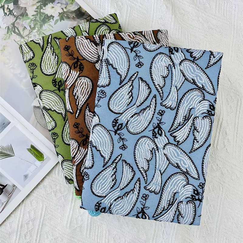 ブックカバー ペイズリー刺繍ブックカバー