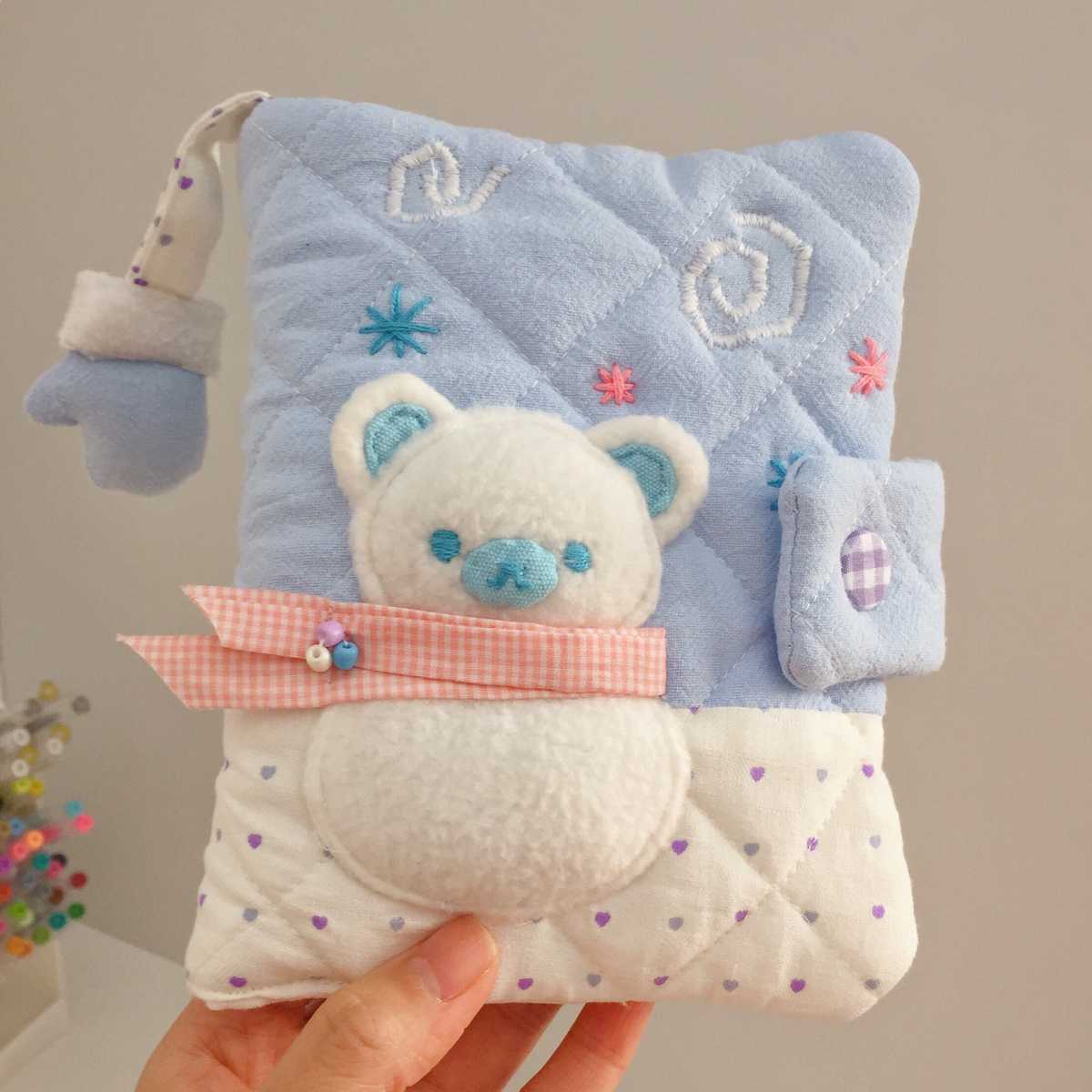 ブックカバー くまさんの夢見るキルト