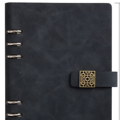 ブックカバー 金属リング綴じ手帳型ブックカバー