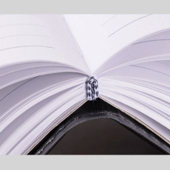 ブックカバー 配色切替ステッチ入り革製カバー