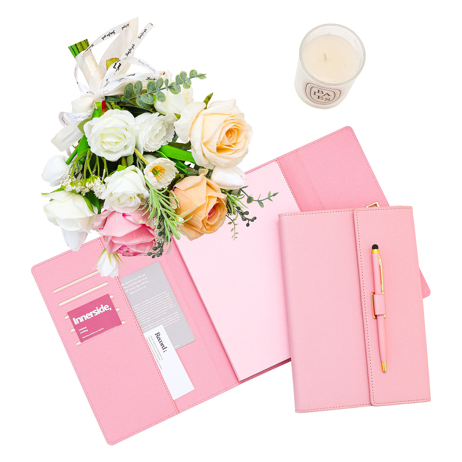 ブックカバー 多機能ポケット付き本革ブックカバー手帳型