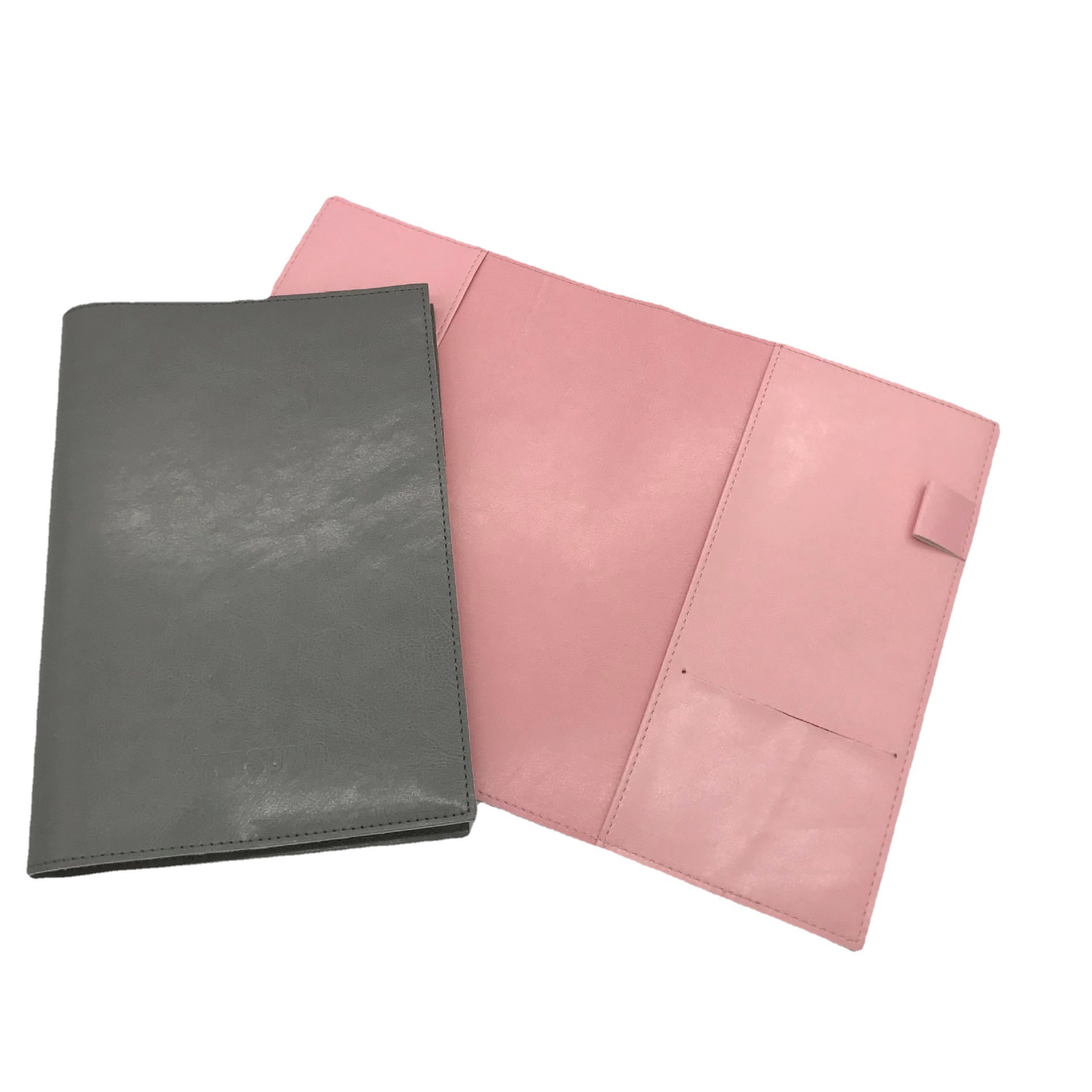 本革仕立てのしおり付き多機能ブックカバー