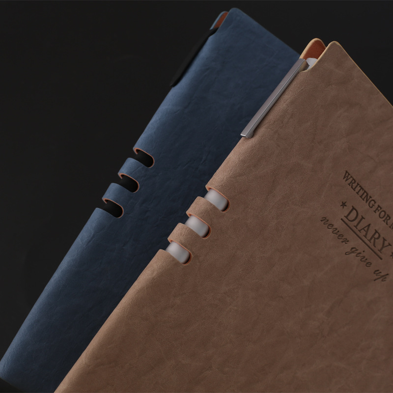 ブックカバー 高級スエード調リング綴じ式ブックカバー