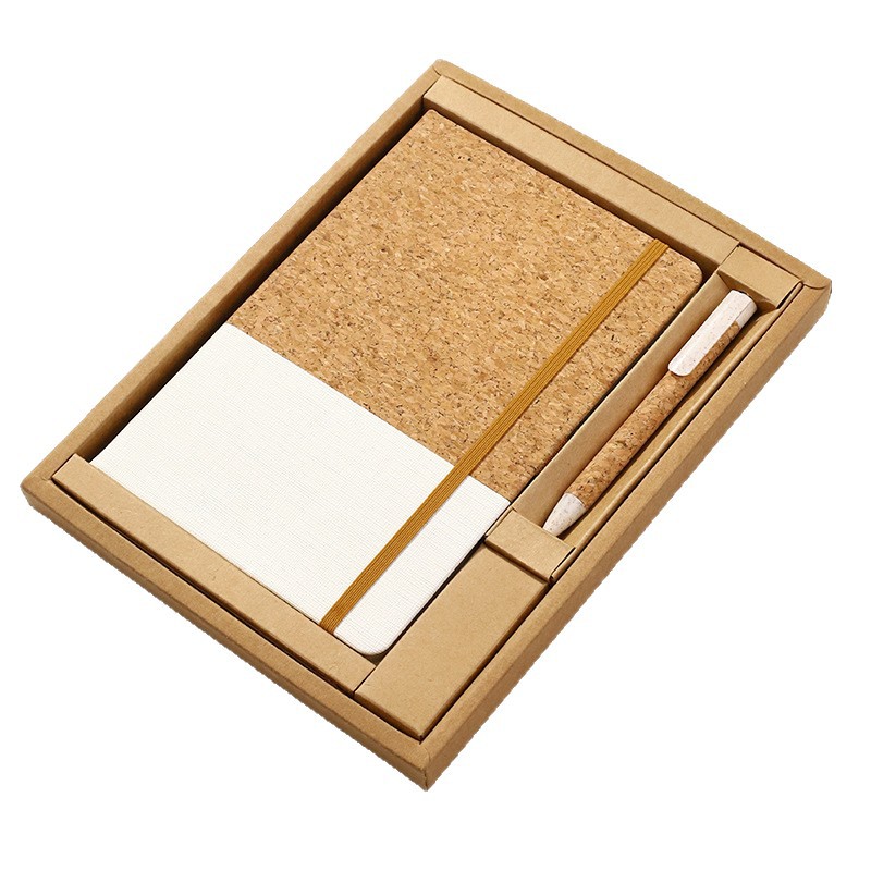 ブックカバー 天然木軟木と布地の切り替えブックカバー