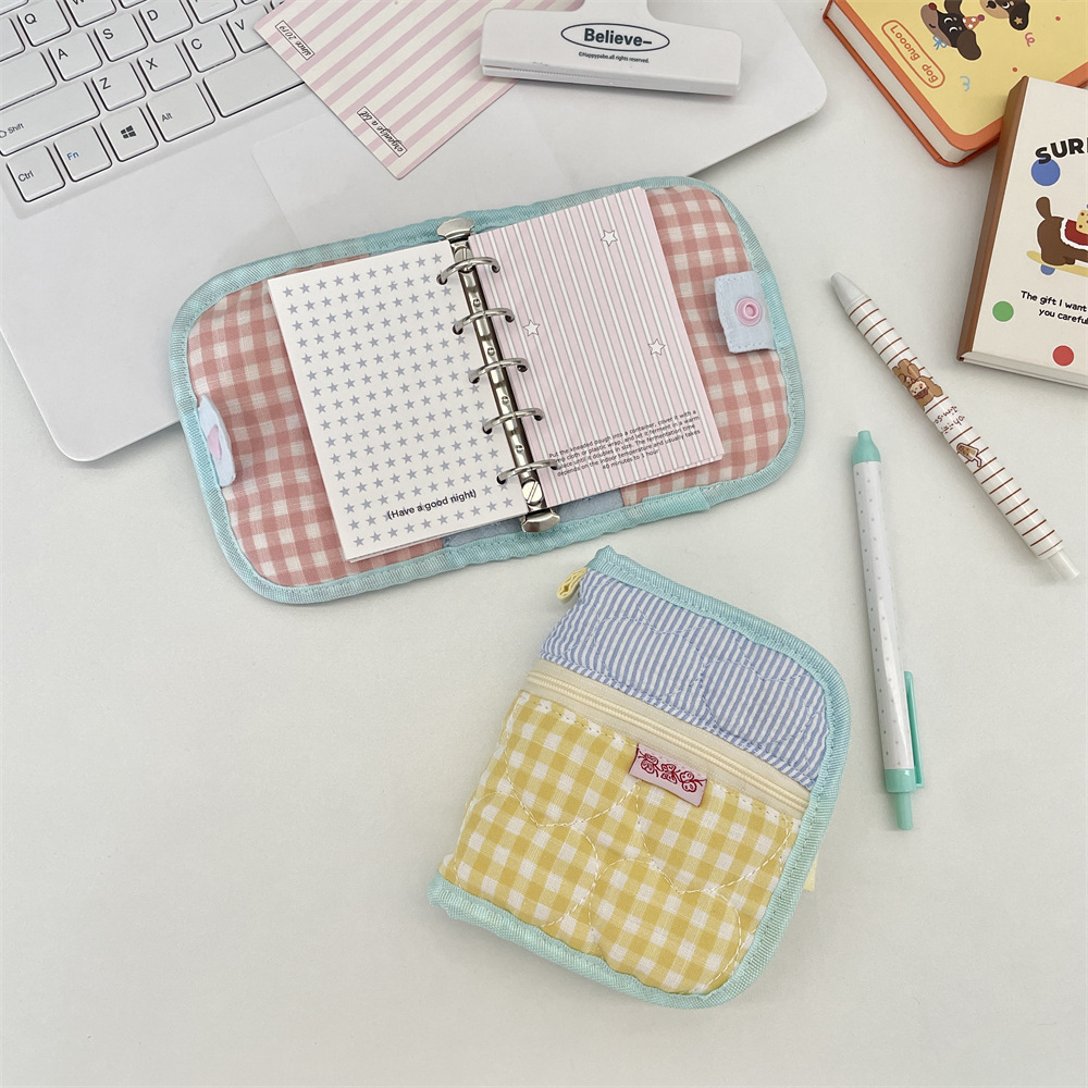 ブックカバー布製可愛いギンガムチェック柄