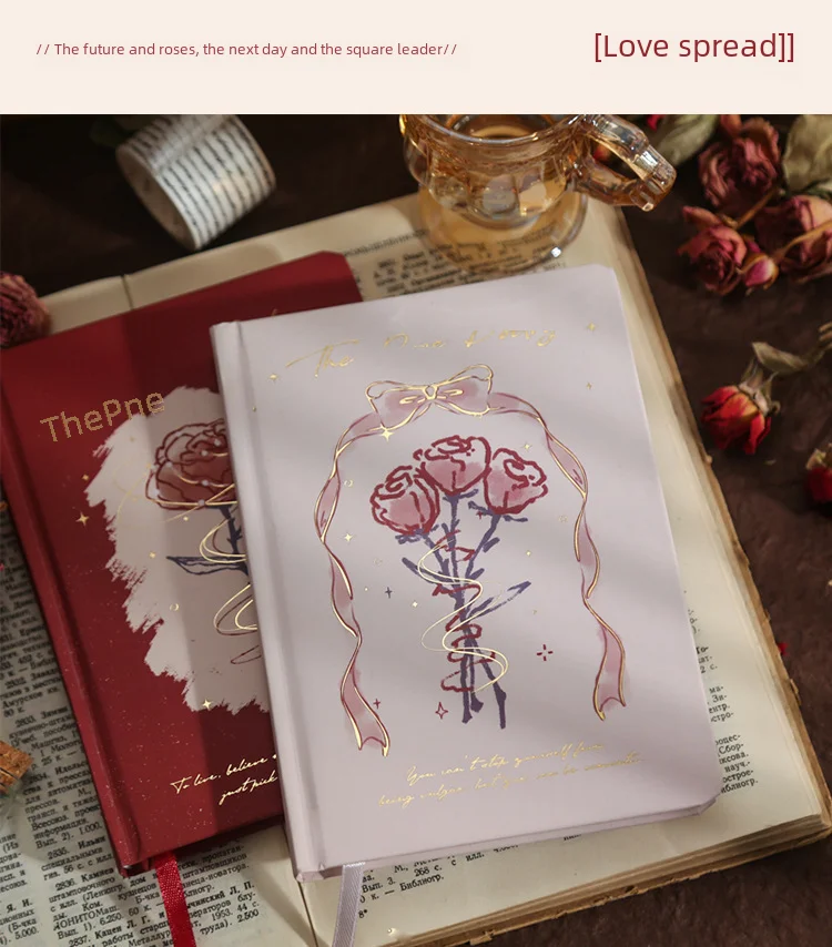 ブックカバー 薔薇の詩集ハードカバー装丁ブックカバー