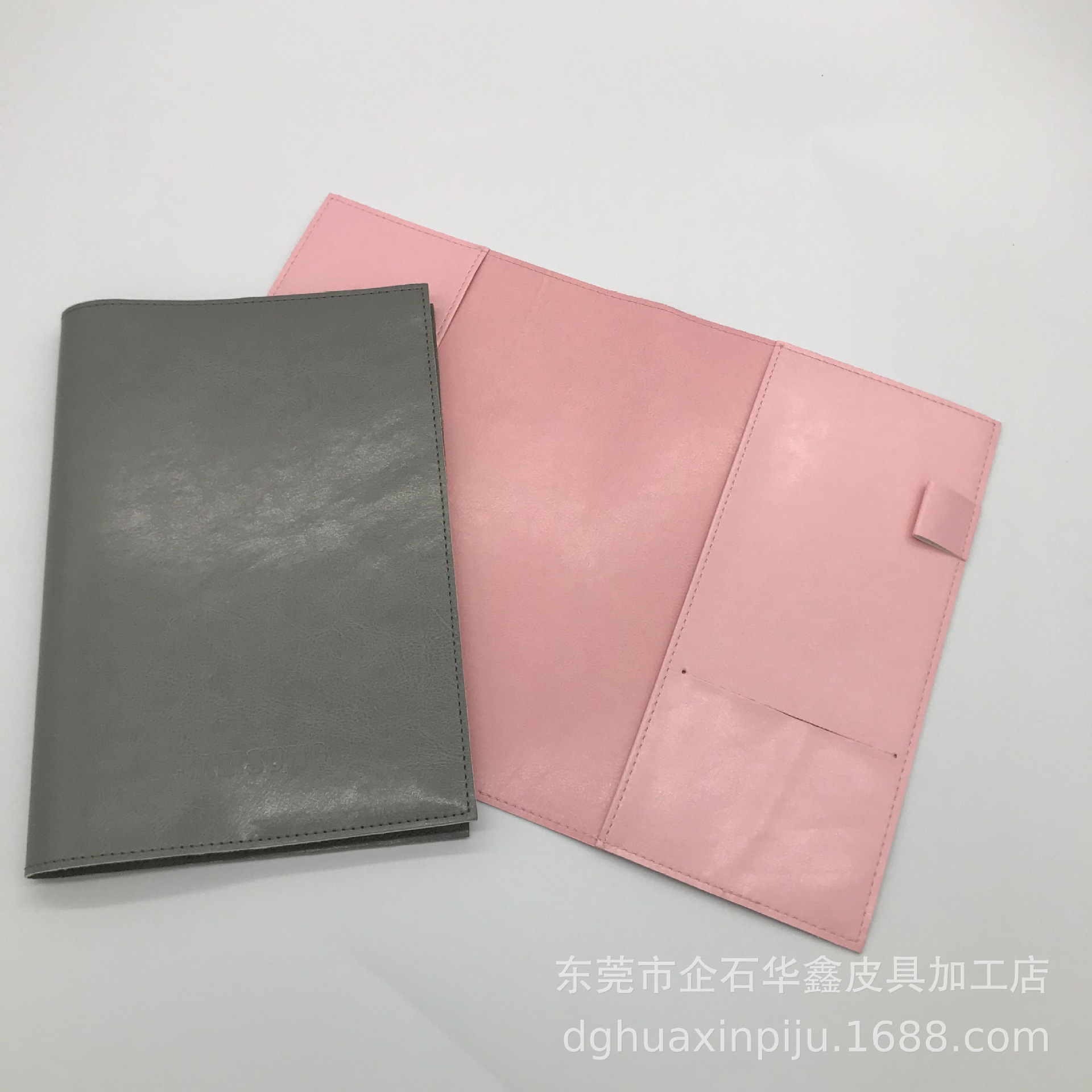 シンプル革製ブックカバー 手帳保護カバー