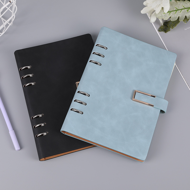 ブックカバー 六穴金具式革製手帳カバー