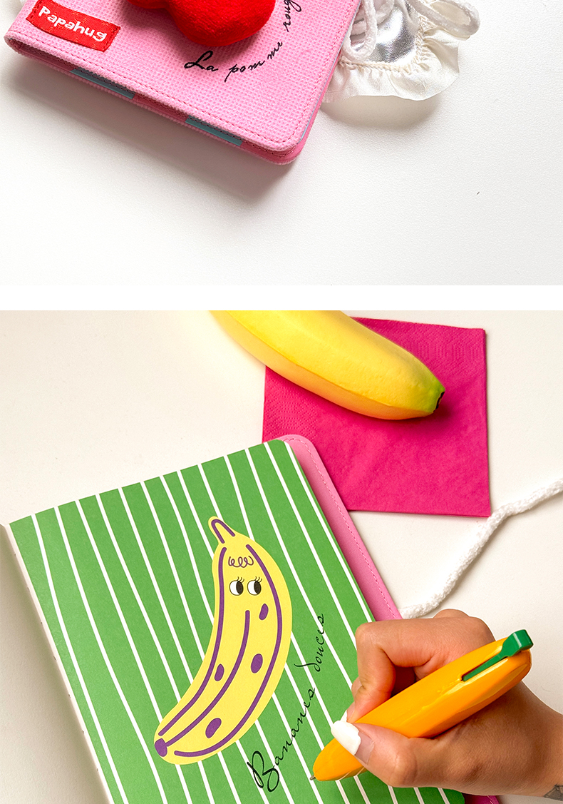 ブックカバー フルーツ刺繍の絵本ブックカバー
