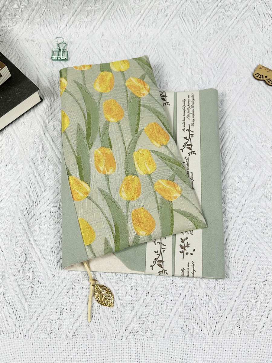 ブックカバー 花園の彩り 文庫革カバー