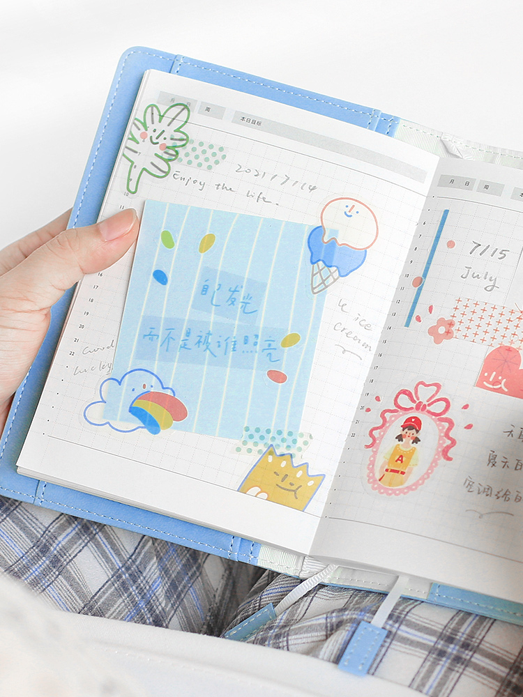 ブックカバー おやすみ月とにこにこ雲の布