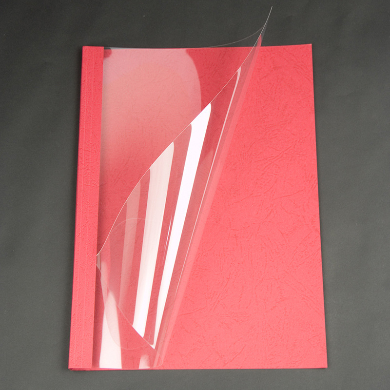 ブックカバー シンプル透明ブックカバー粘着式