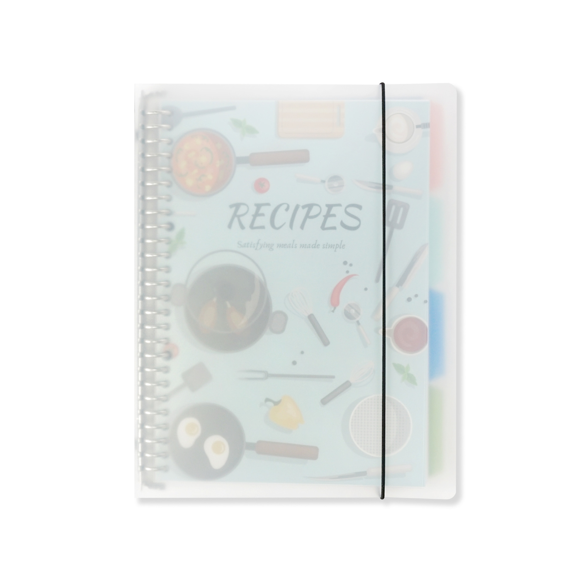 ブックカバー 料理レシピ用透明ノートカバー